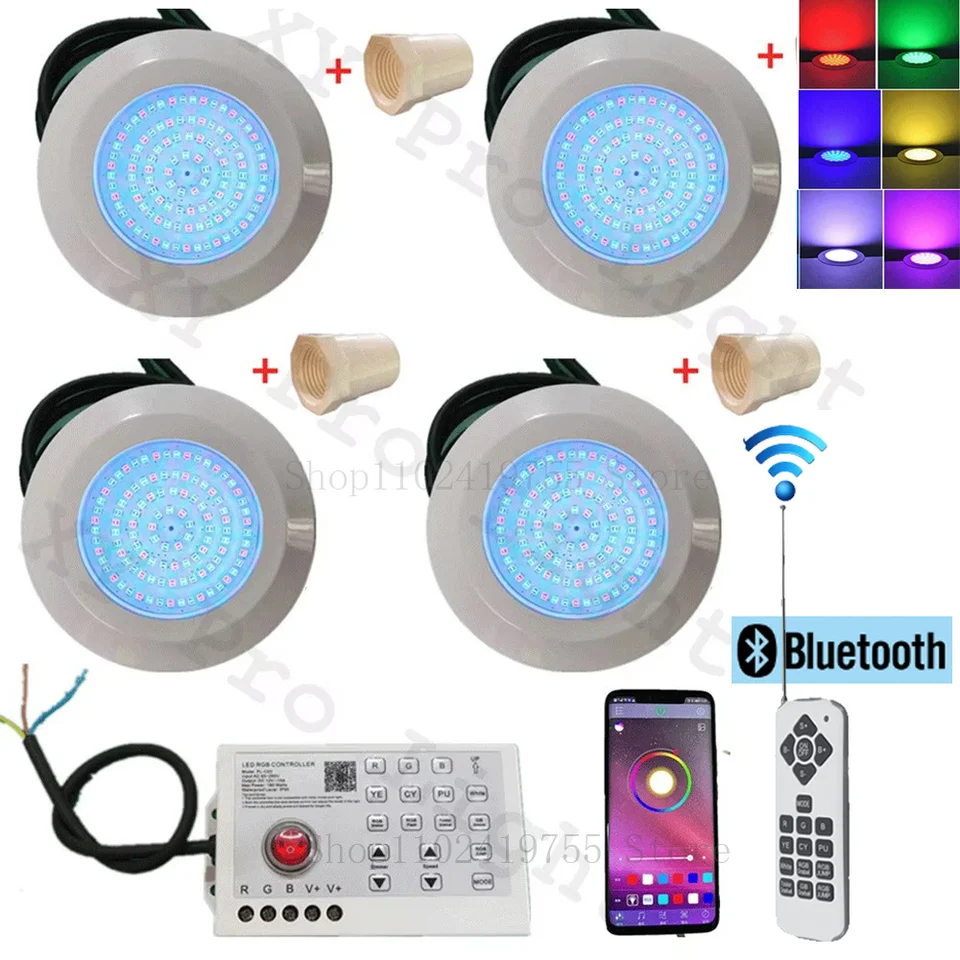 12W DC12V RGB LED bazén LIGHT Light Bluetooth App Control IP68 voda odolný pod vodou Light Fountain Light Lamp Piscina Luz Spotlight