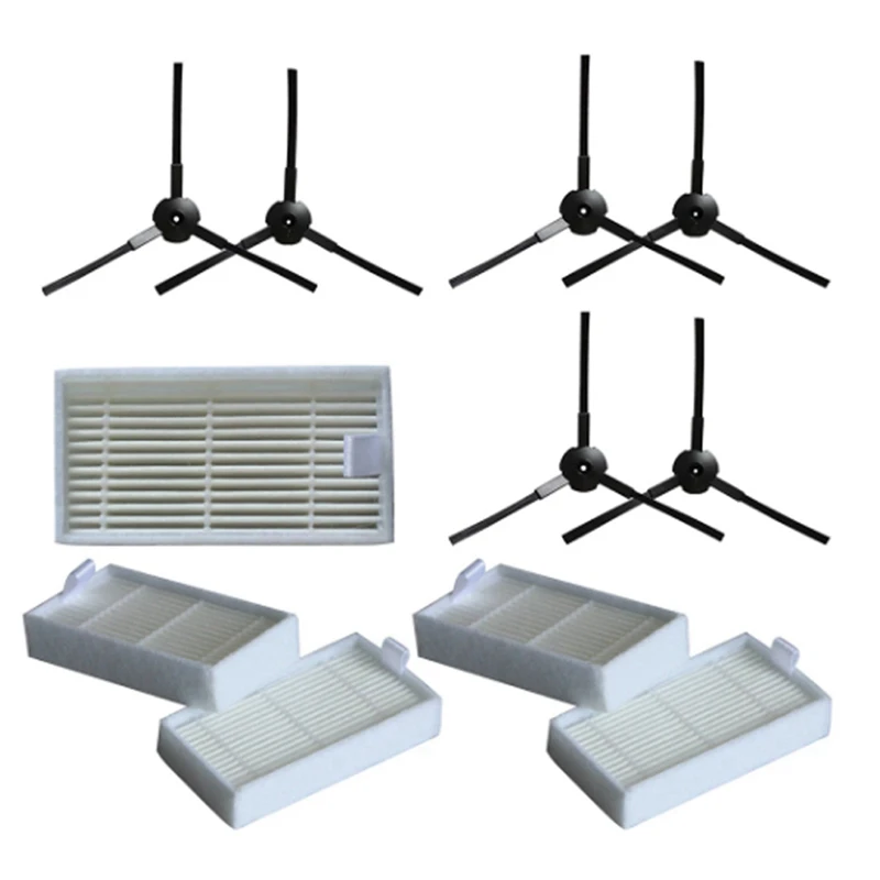 12x bočná kefa +10x filter pre LIDL Silvercrest SSR 3000 A1 Robotické vysávačové doplnky Výmena