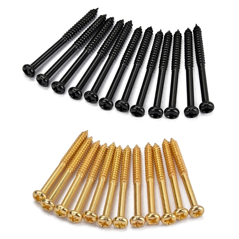 12x montážne skrutky basového snímania pre PB pre JB P90 Pickups Musical Instrument Par