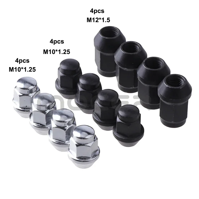 12x1.5 10x1.25 Chrómové matice pre Ford Mustang 2015-2020 M12X1.5 M10X1.25