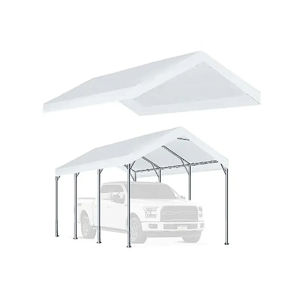 12'X20 'Rutile carport náhrada vrchný kryt krytu vrcholový kryt vysokokvalitného priemyselného stupňa pevný slnečný slnečný kryt nepremokavá ľahko