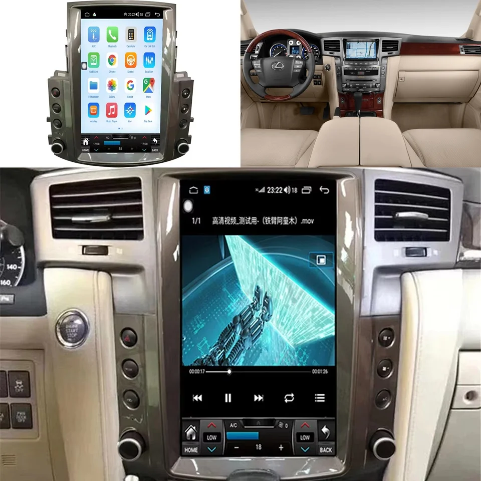13,6 palca Android 13 Aut Radio Radio Multimedia Player pre Lexus LX570 LX 570 2007-2015 GPS Navigation Stereo CarPlay Auto