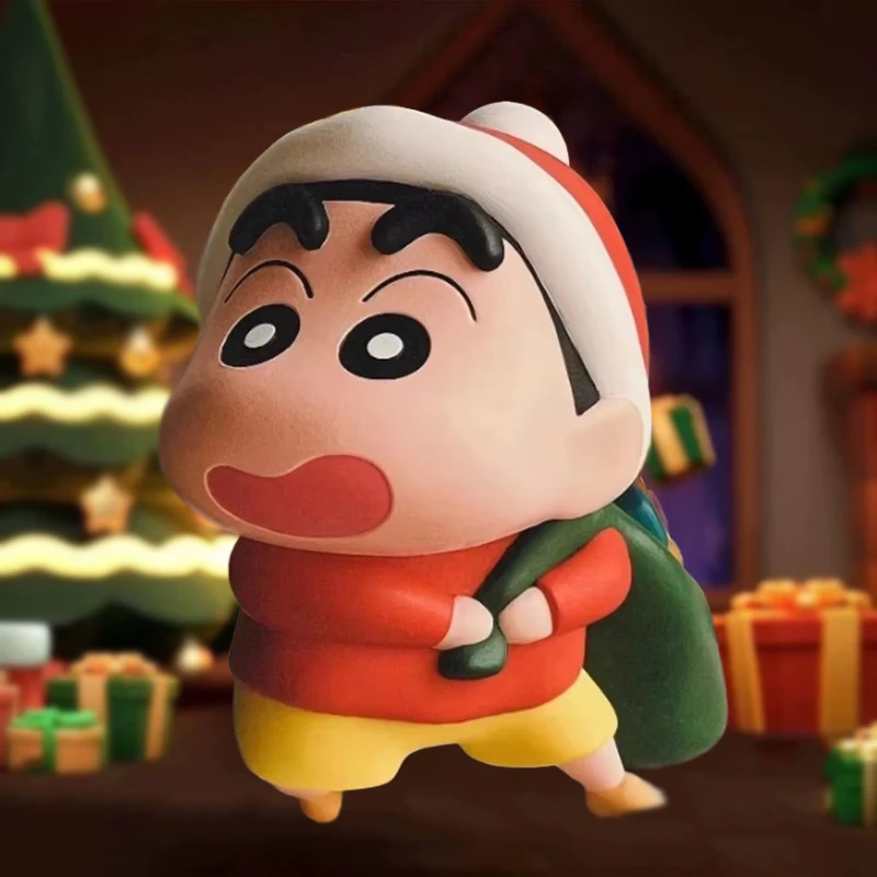 13 cm Anime pastelka Shin Chan postava Santa Claus Doll Nohara Shinnosuke akčná figúrka vianočný darček figuríny PVC Zberateľné hračky