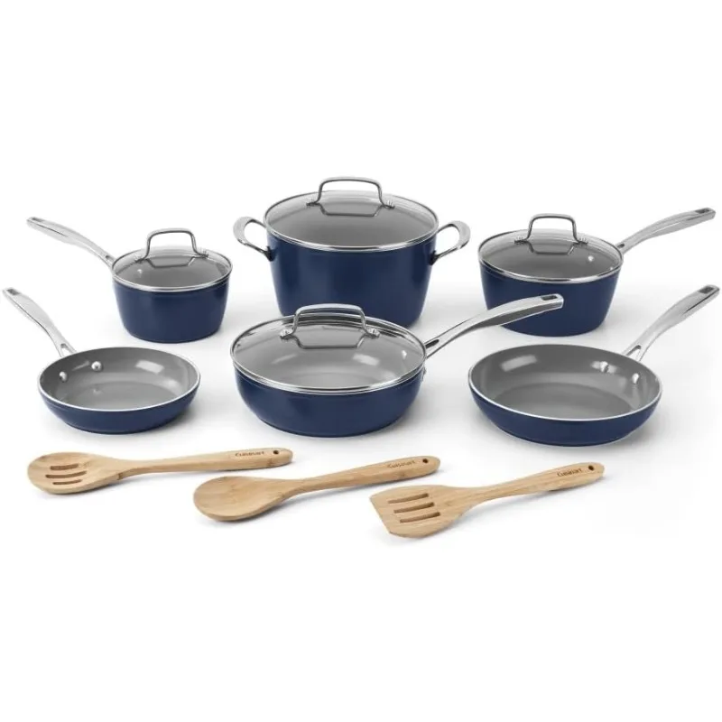 13-kusový nonstick riad s odoslaním, Greenchef Ceramica XT, Blue, 53G-13NV