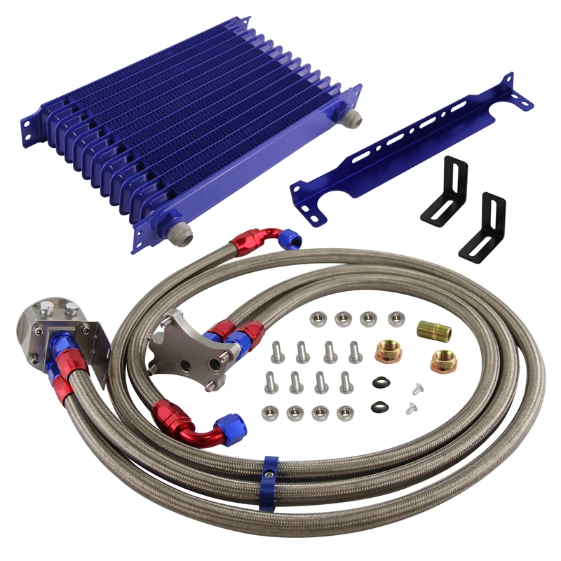 13 ROW 10AN OLEJOVÝ KAŽDÝ KIT FITS pre NISSAN SILVIA S13 180SX S14 S15 200SX SR20DET Čierna/modrá