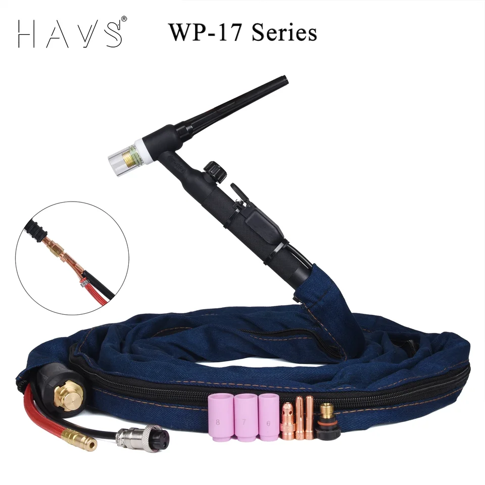 13 stôp WP17FV TIG Zváranie Torch Flexibilný plynový plynový ventil odlúčený typ W/Quick Connect DKJ35-50 Konektor