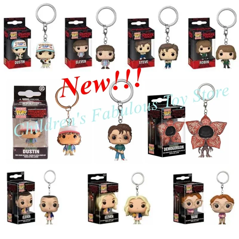 13 štýlov Funko Stranger Keychain Eleven Dustin Barb Steve Demogorgon Action Figures Hračky s krabicou