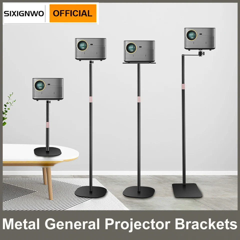 130 cm Univerzálny projektor Stand Metal Hliníkový držiak zliatiny Multi-uhlovej nastaviteľnej výšky projektorov pre projektory LCD