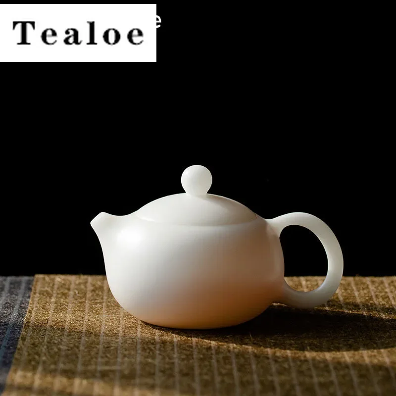 130 ml butiku Iced Jade Porcelain Xishi Pot Solid Color Shew Shee Shee Stry Keramika Keramická kanvica dehua biela porcelánová čajová kanvica s filtrom