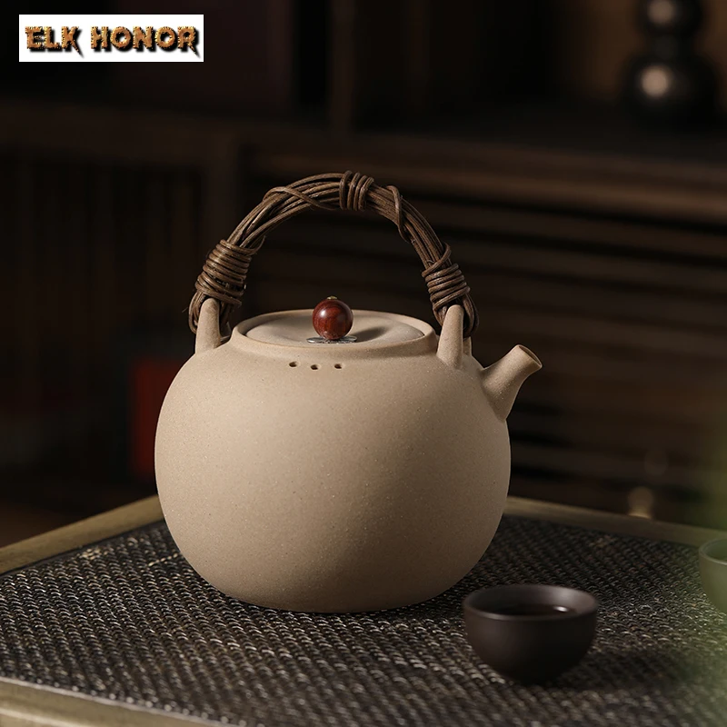 1300 ml Handamde Medical Stone Pottery Tea Pot Retro zdvíhací lúč kanvica pre elektrický hrnčiar