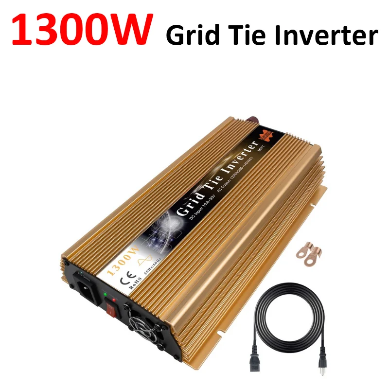1300W Solárna mriežka Mikro menter Micro Inverter 120/220V 18V 36V Mikroinverter DC AC MPPT Prevodník Pure Sine Wave Domáce zariadenie