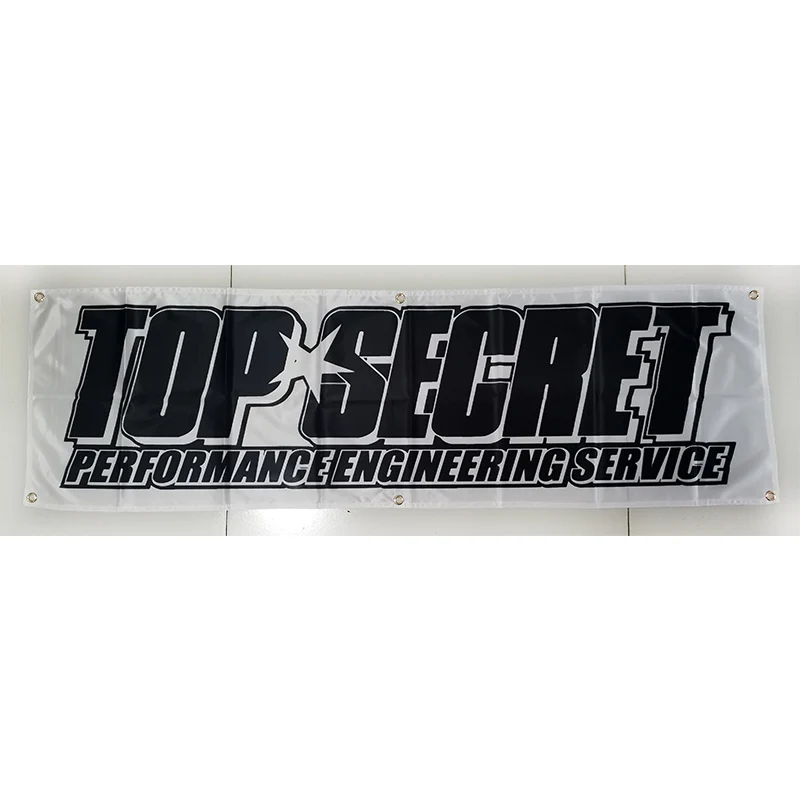 130G 150D Materiál Top tajný banner 1,5 stôp*5 stôp (45*150 cm) Veľkosť pre domácu vlajku Vnútorná vonkajšia dekor HYK2488B