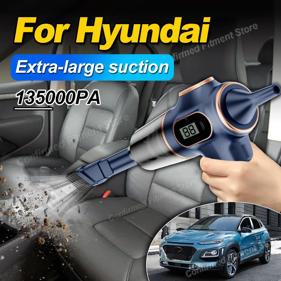 135000PA Vysoký výkon Silný sací bezdrôtové mini prenosné automatické vysávač pre Hyundai Accent Palisade Kona XG350 Tiburon