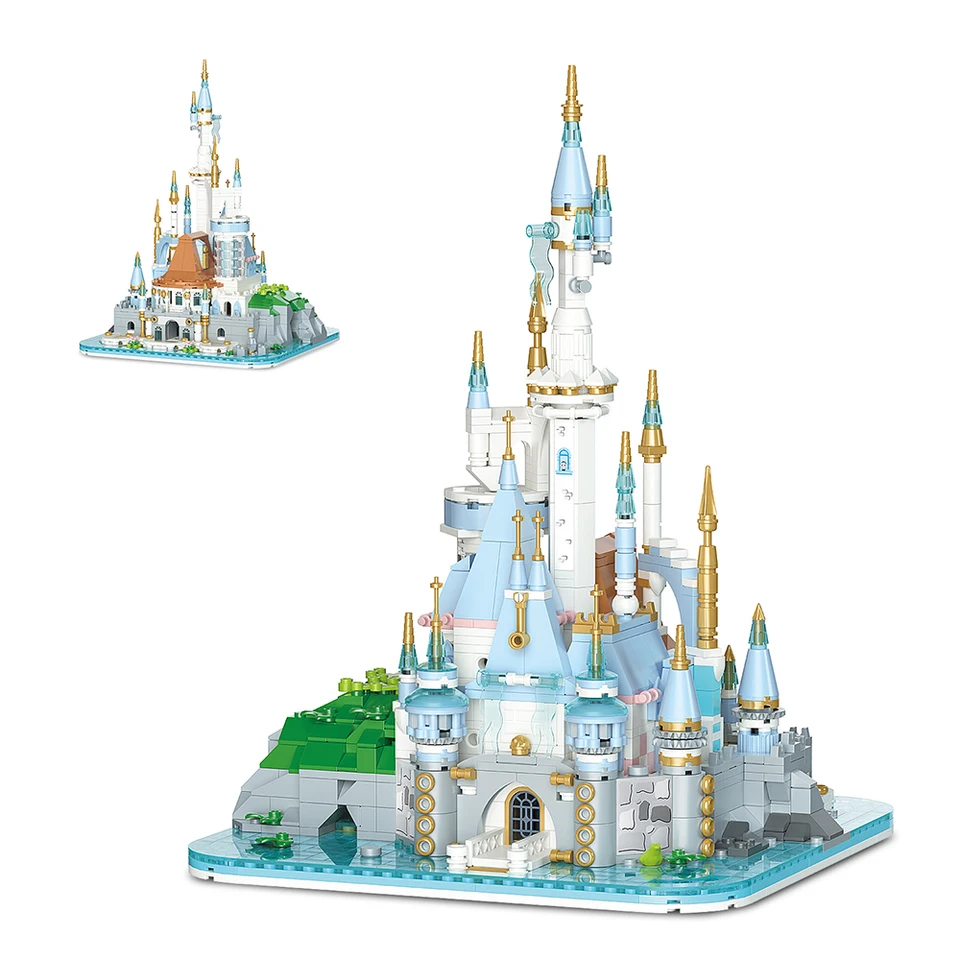 1366pcs, krásne mestské mestské bloky obrysov Romantický obrázok vhodné pre slávnostné darčeky, Vianoce, Halloween