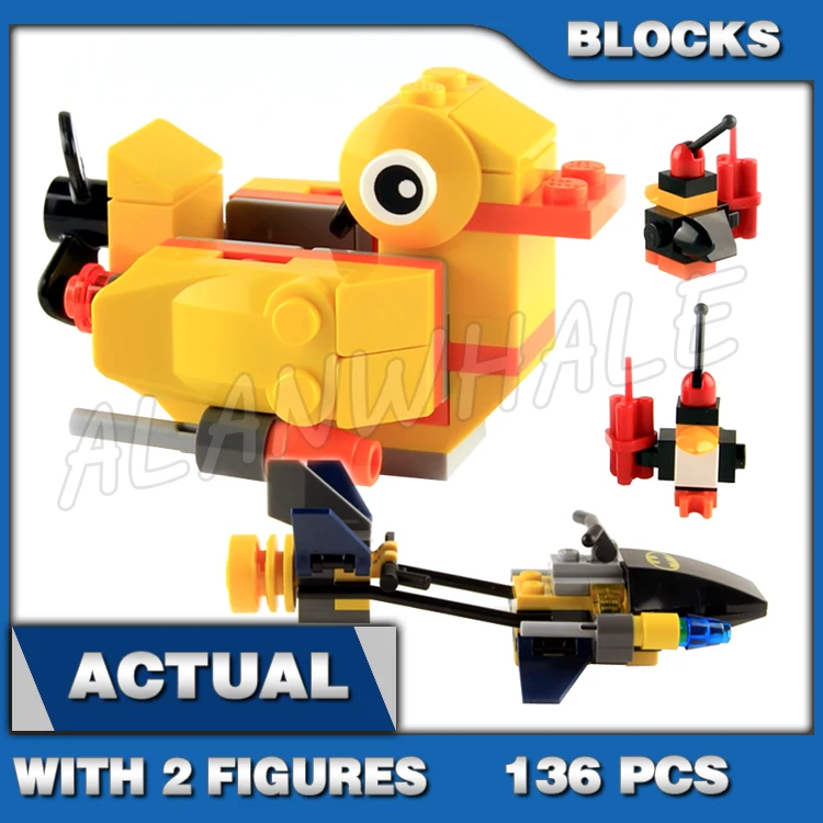 136ks super bojovník Penguin tvár Off Speed ​​Speed ​​Scuba Duck Boat 10225 BUDOVANÉ BLOKY KOMPATIBAL s modelom