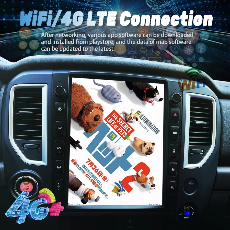 13inch Tesla Android Screen Radio 2Din pre Nissan Titan 2016 2018 GPS CarPlay Car Multimedia Video Player Stereo Navi Head Unit