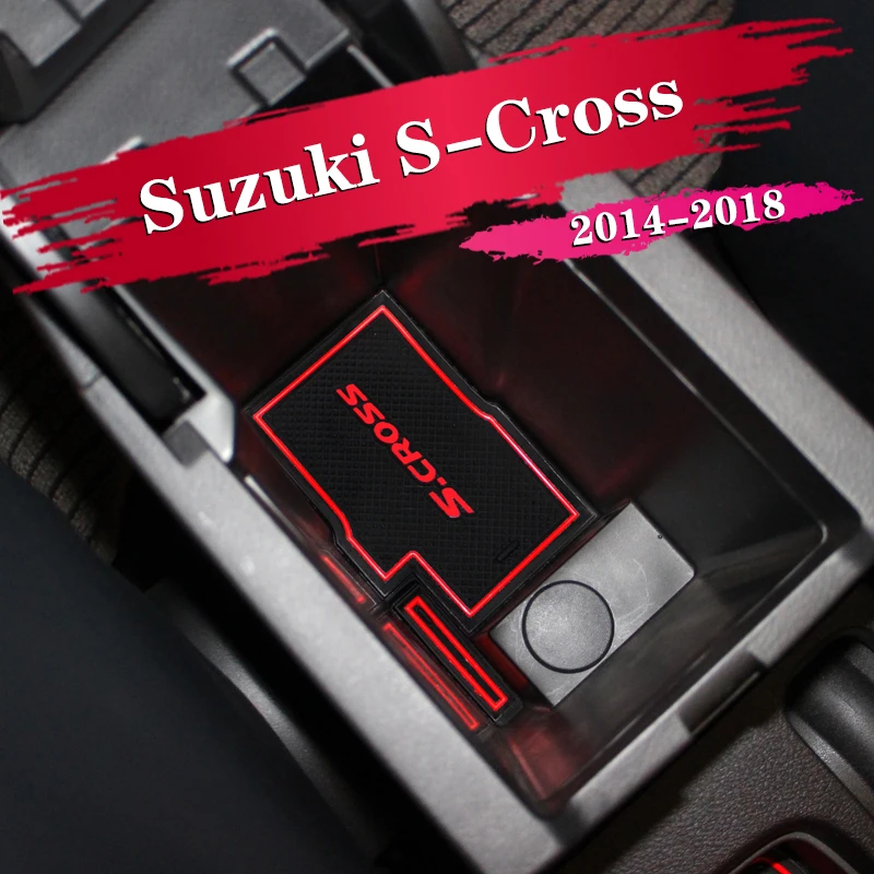 13ks Car Cup Coat Coaster Door Groove Mat Decoration Interior Accessories for Suzuki SX4 S -Cross S Cross 2014 - 2018 2015 2016 2016 2017
