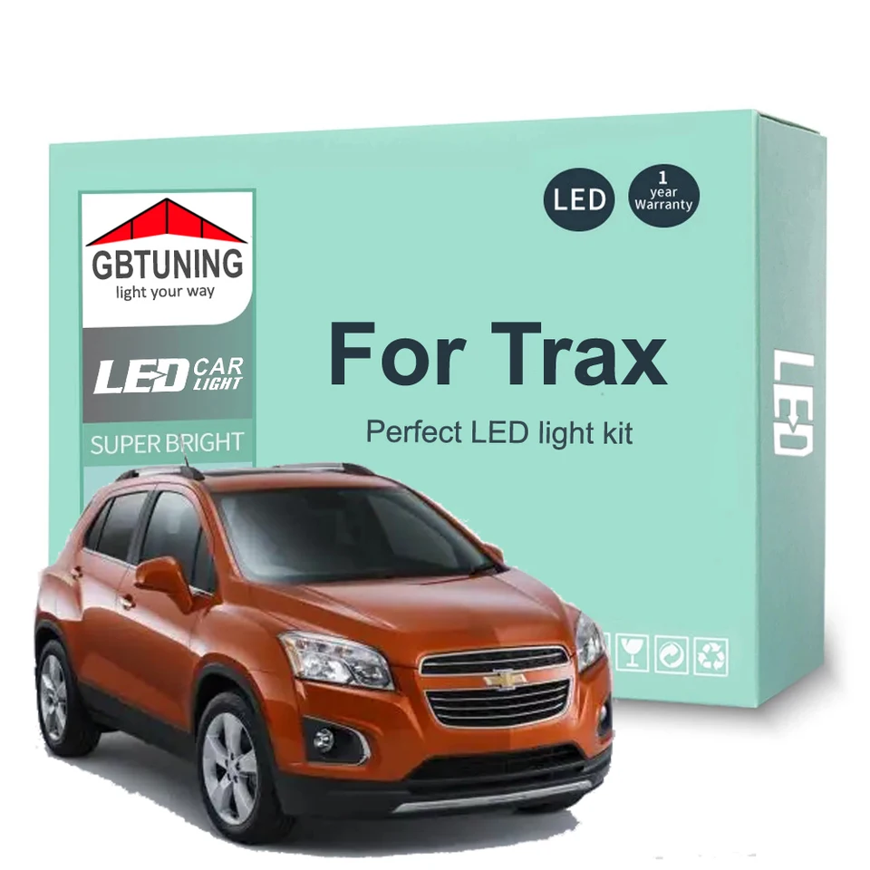 13ks LED interiérová žiarovka sada pre Chevrolet Chevy Trax 2013-2021 2022 2023