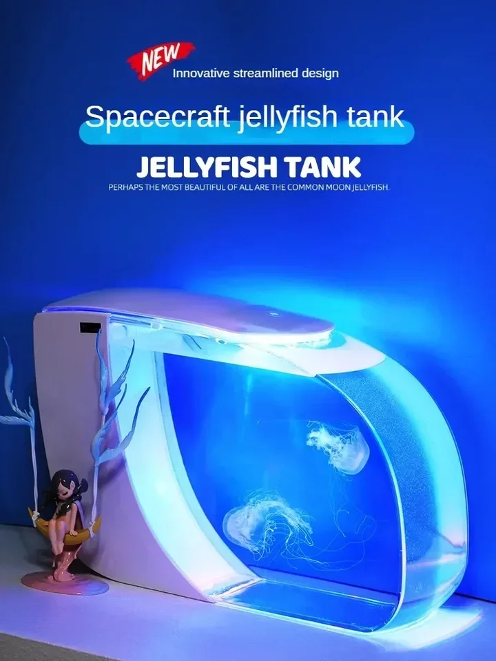 13L medúzy Tank Desktop Tank Tank Creative Malé medúzy vlhké a suché filtrácie Systém Akatsuki