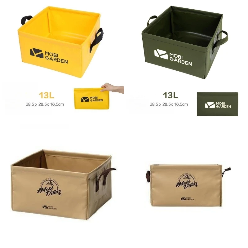 13L Veľká kapacita Prenosné vedro Outdoor Camping Cestovné PVC nepremokavé skladanie Multifunkčné štvorcové vedro