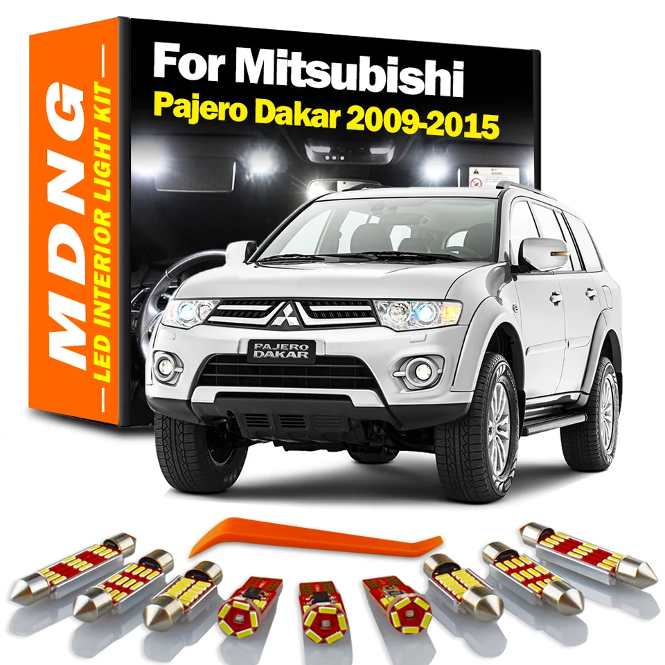 13pcs LED interiérové ​​dvere svetlo auta Súprava pre Mitsubishi Pajero Dakar 2009 2011 2011-2015