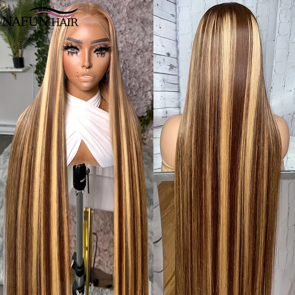 13x4 13x6 Zvýšenie parochne čipky predné ľudské vlasové parochne pre ženy vopred vytrhnuté medové blondínka rovná čipka predná parochňa 4x4.