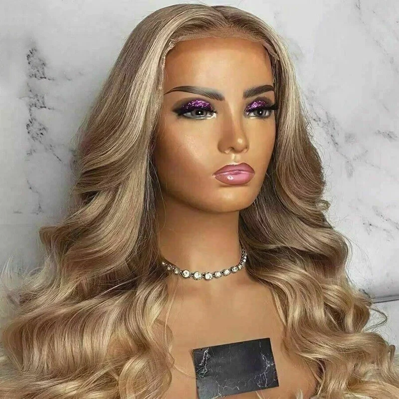 13x4 popola blondínka ľudské vlasy Parochne Prírodná vlny
