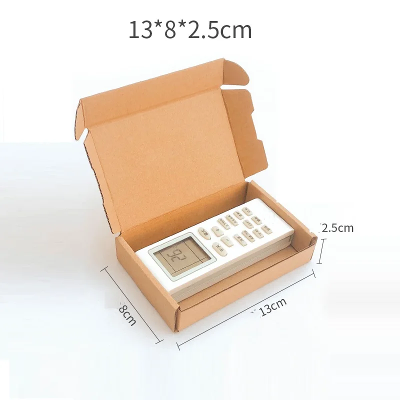 13x8x2.5cm veľké kartónové kartónové poštové schránky Kraft Paper Box pre malé podniky Darčekové zasielanie balenie lietadla 10ks/veľa