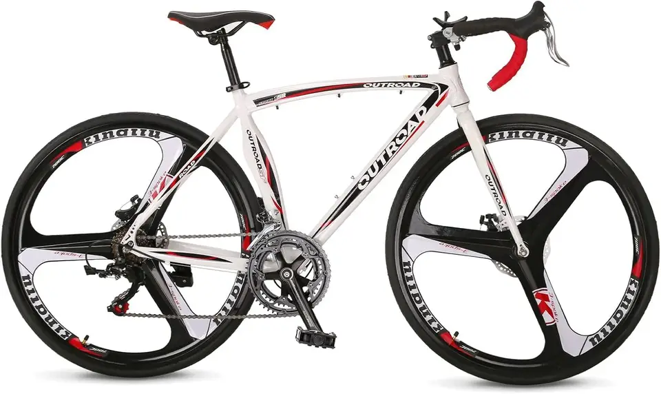 14/21 Speed ​​Road Bike, 700 ° C Road Road Commuter Bicykel s dvojitými bŕzdmi/v Brzde, rámom ľahkého hliníka, dospelý