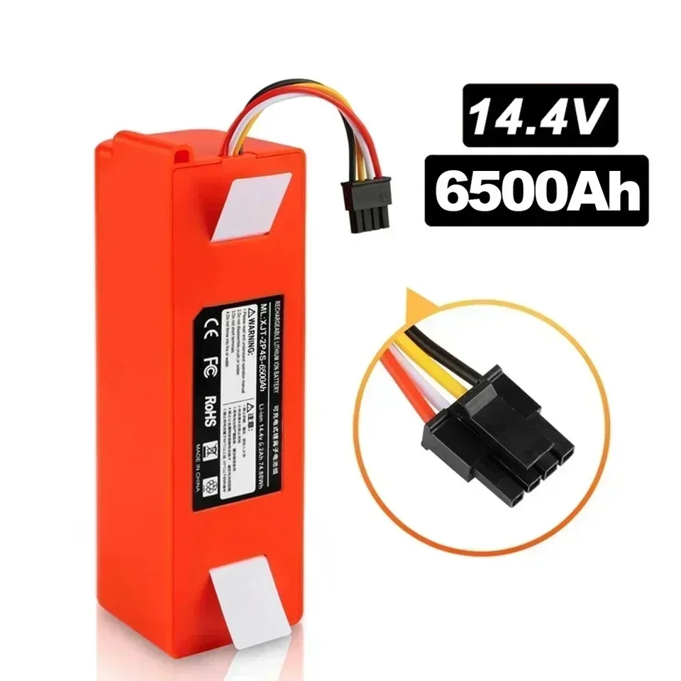 14,4 V 6500 mAh Robotický vysávač Výmena batérie pre Xiaomi Roborock S55 S60 S65 S50 S51 S5 Max S6