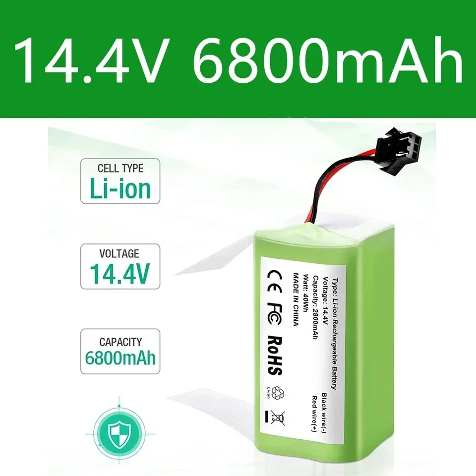 14,4V 6800 mAh li-ion batéria pre Conga 990 1090 Tesvor X500 ECovacs Deebot N79 N79S DN622 EUFY Robovac 11 11S Robovac 30