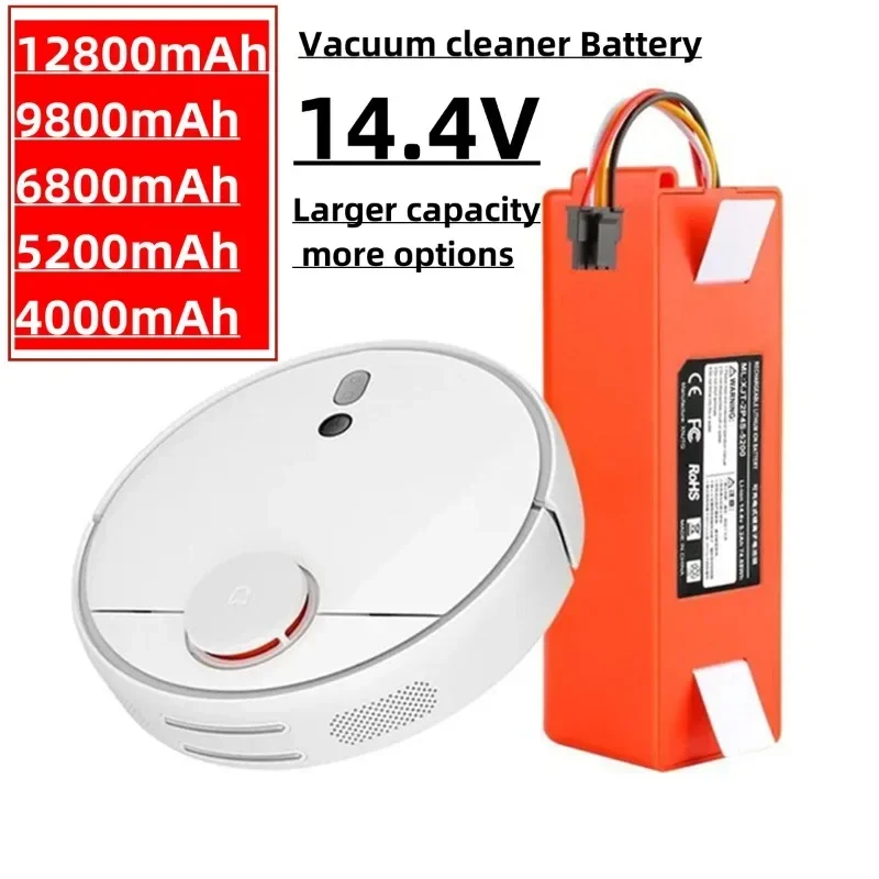 14,4V, náhradná batéria 12800 mAh, pre Xiaomi Roborock, robotický vysávač, S55, S60, S65, S50, S51, S5 Max, S6, S6 Časti,