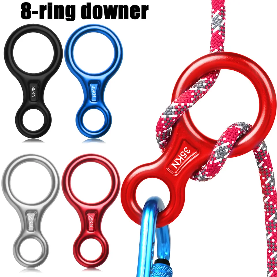 14.6*7,5 cm 8 slova lezenie prsteň Ring Lope Opscender Gear Belay Zariadenie Zjazdom osem krúžkov 35 knč