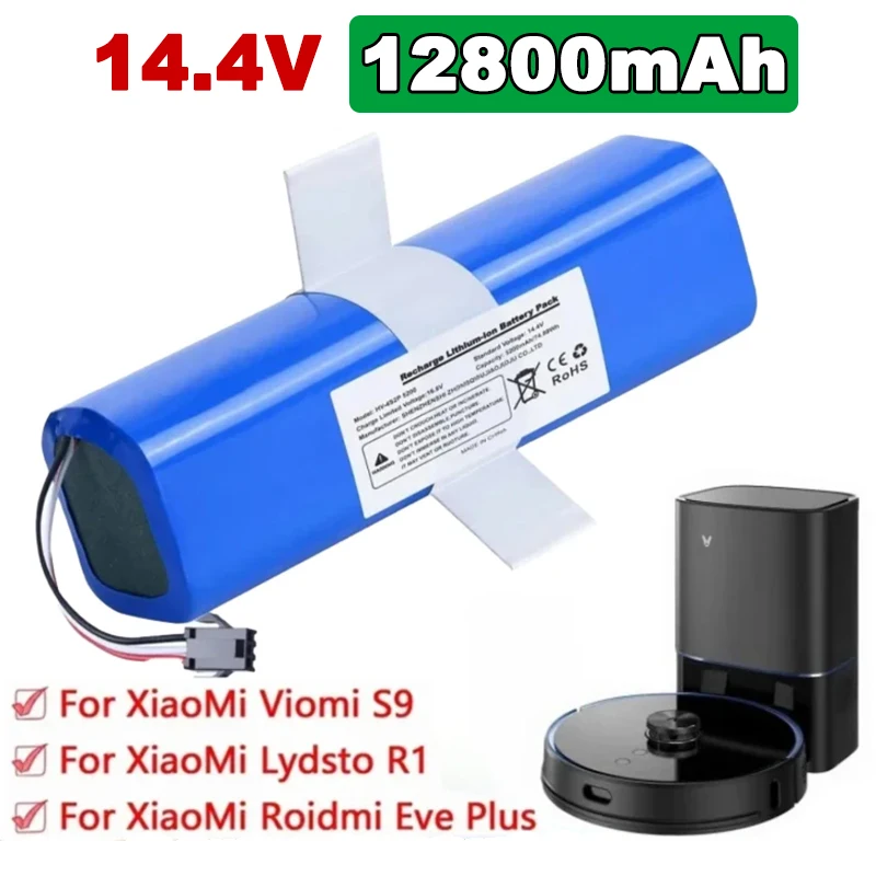 14,8 V 12800 mAh batéria pre Xiaomi Lydsto R1 Viomi S9 Roidmi Eve Plus nabíjateľná li-iónová batériová vysávač R1