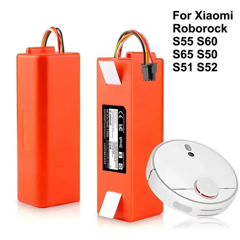 14,8 V 4P2S 14.4V Li-Ion Battery Robotický vysávač Výmena batérie pre Xiaomi Robot Roborock S55 S50 S51 Príslušenstvo