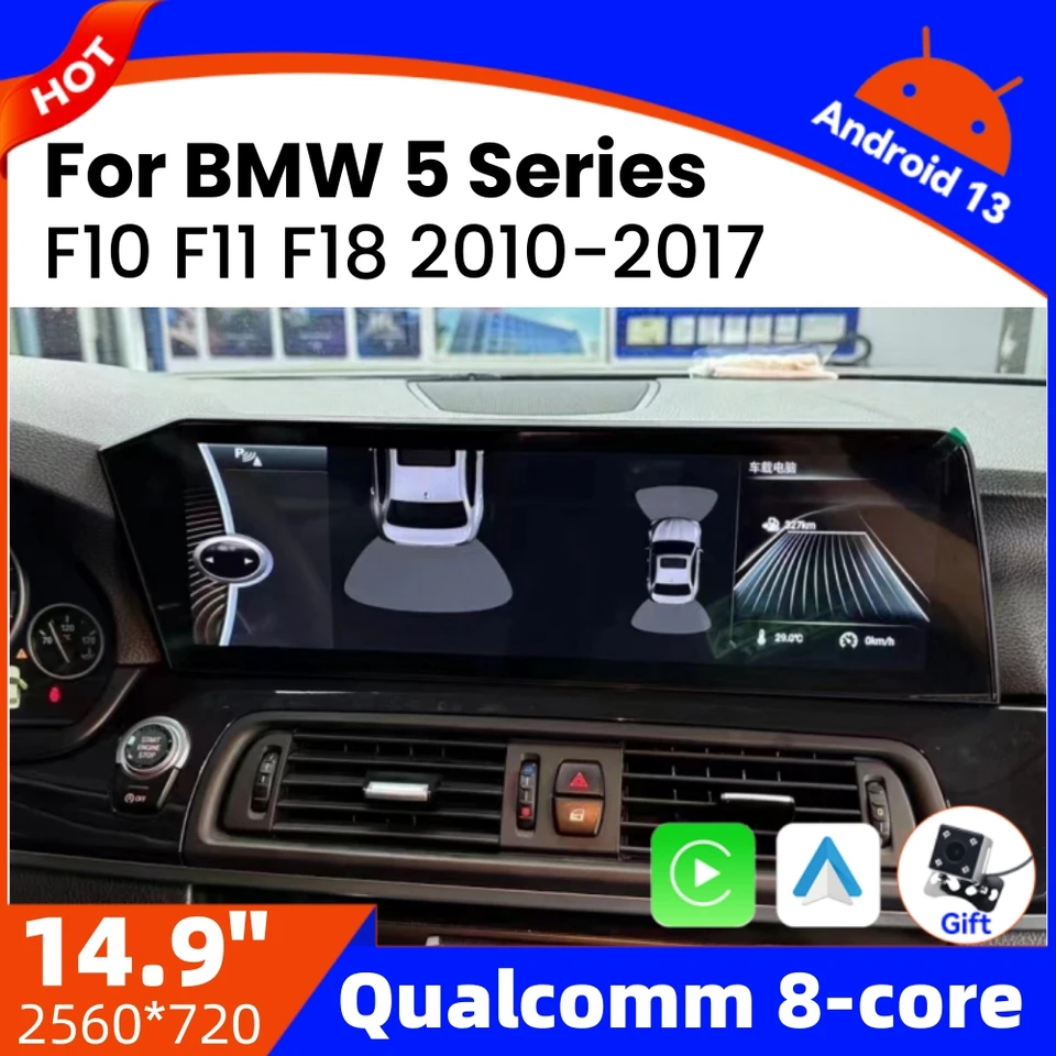 14.9 '' 8+128G Qualcomm Car Aut Radio pre BMW 5 Series F10 F11 F18 CarPlay Android Auto Multimedia Player Player Navigation Screen Screen Unit