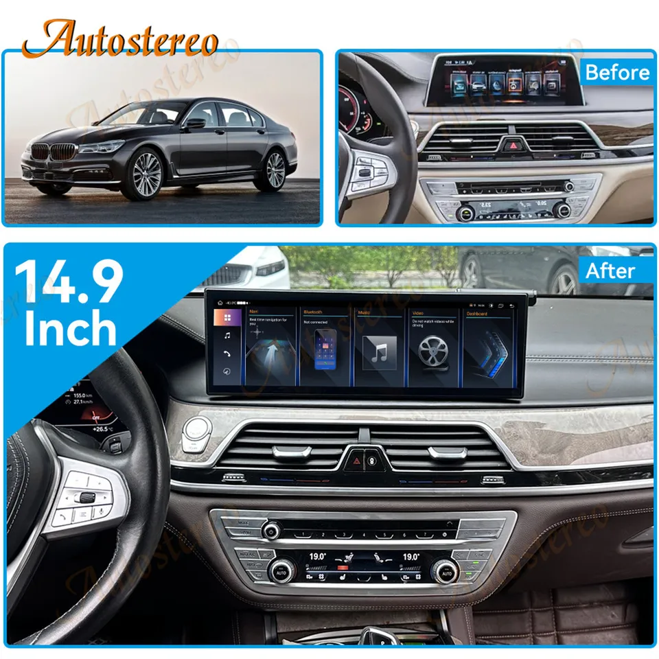 14,9 palca Android13 CARPLAY ID8 pre BMW 7 G11 G12 2016 2017 2018 2018 Multimediálny hráč GPS GPS Auto Radio Radio Screen Sadunit