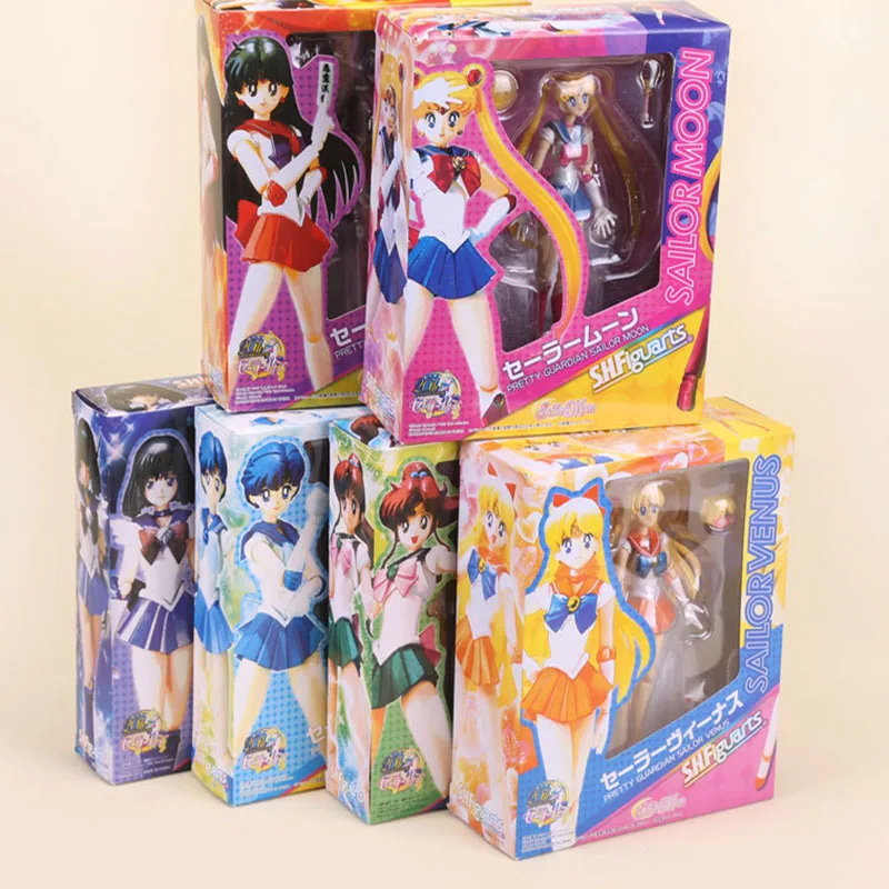 14 cm Anime Sailor Moon Figure Figumble Kĺb kawaii Doll Model dekor Collectible PVC Cartoon Cutoon