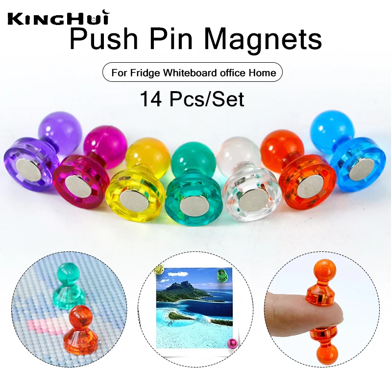 14 ks/set Strong Neodymia Oncaboard Skaltle Men Pin Magnets Magnets chladnička DIY Board Použitie v administratívnom vzdelávaní v kancelárii