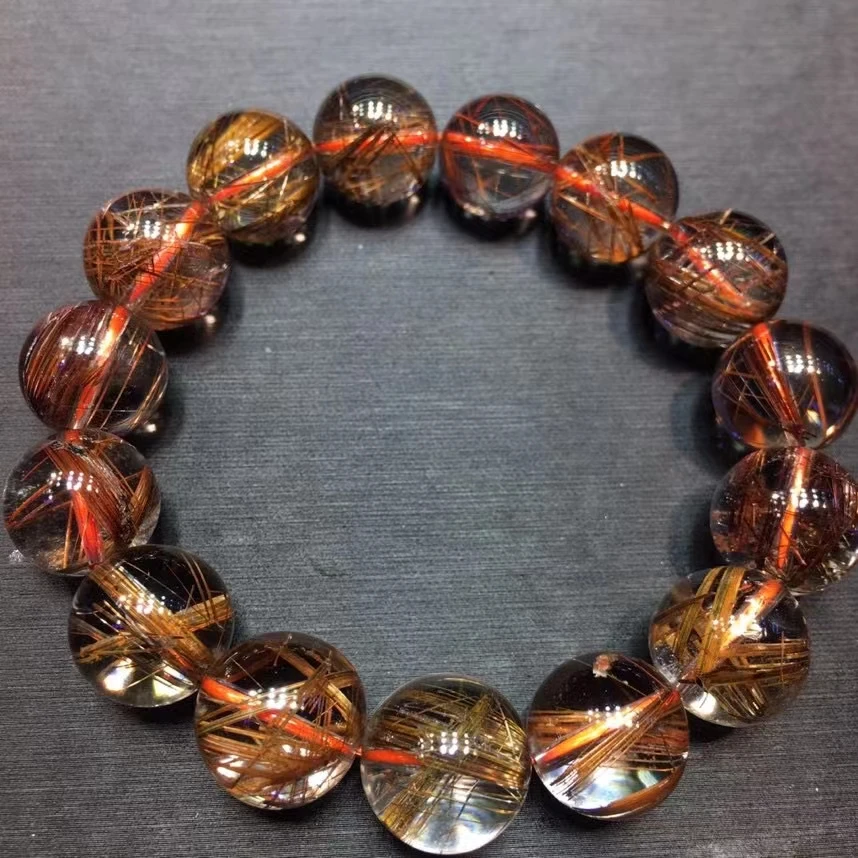 14 mm Big Cat Eye Ženy Muži bohaté šperky zlato ružovoľné prírodné medené ružové rušné náramky
