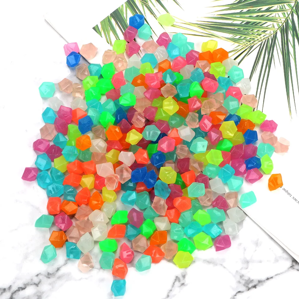 14 mm žiariace kamienky Gravel Artificial Cobblestone Luminous Stone Resin Garden Decoration Domáce dekorácie