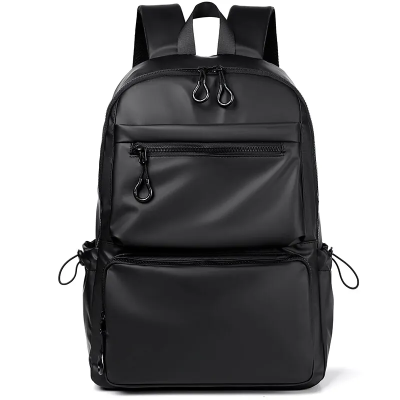 14 -palcový pánsky batoh veľkej kapacity cestovná voľný čas Solid Color PU počítačový batoh módne muži a ženy Študenti Schoolback