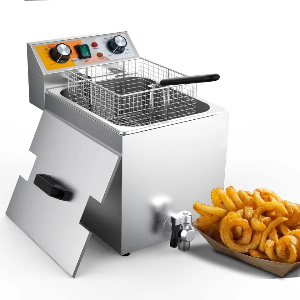 14 Qt. Elektrická doska Komerčné hlboké fritéza so 6,8 QT. Kôš, pre reštauráciu a domov - 120 V, 1700W
