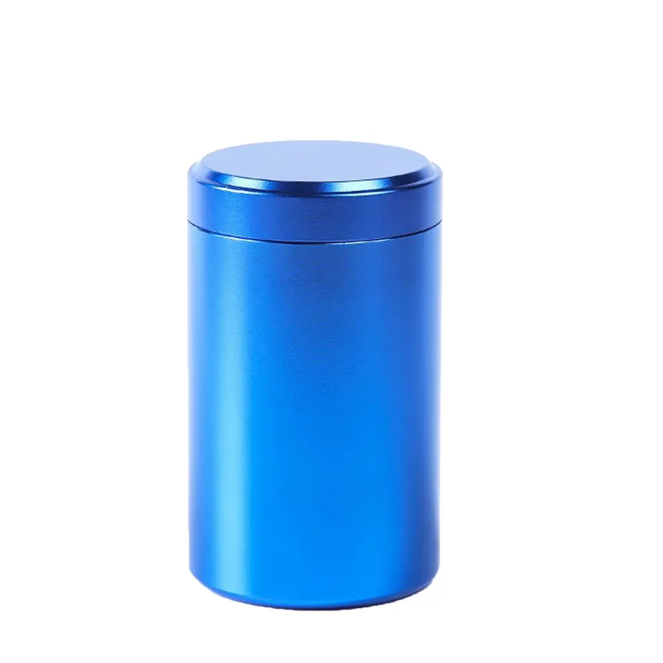 140 ml tuhej farby vzduchotesná zápachová nádoba Hliník Herb Herb Stash Kov Utesnená Čajová nádoba Storage Boxes