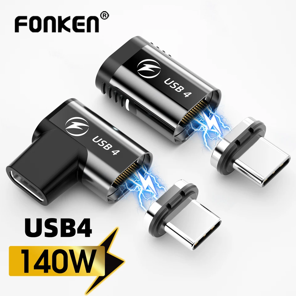 140 W OTG Magnetic USB C Adaptér Typ C USB 4.0 Prevodník 40 Gbps Rýchly prenos údajov prenos rýchleho nabíjania pre MacBook Pro Air