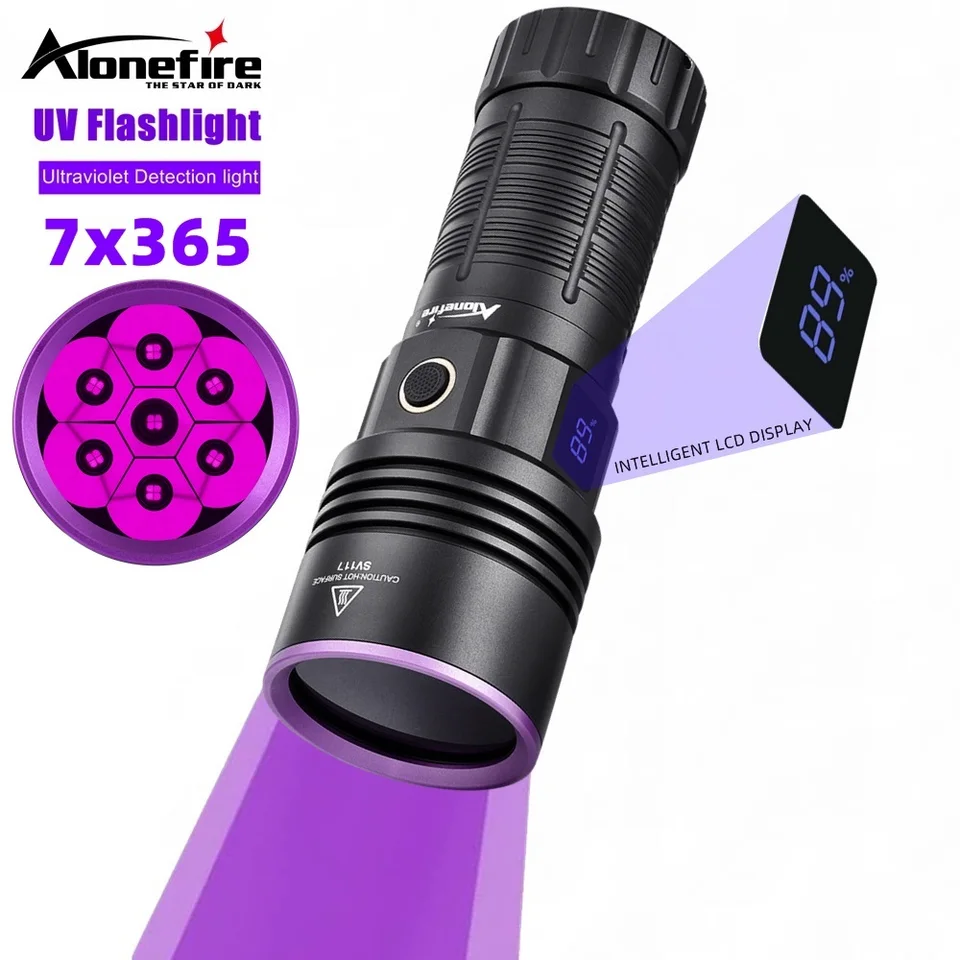 140 W vysoký výkon 7x4-jadra 365nm UV LED baterka Blacklight Catdog Moč škvrnila