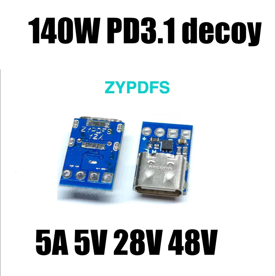 140W 5A USB TYP-C PD Decoy PD3.1 Spúšťače 5V 28V NOGRABOL SPRAVA PD PD DC Adaptér Dátové káblové pripojenie nabíjacie modul