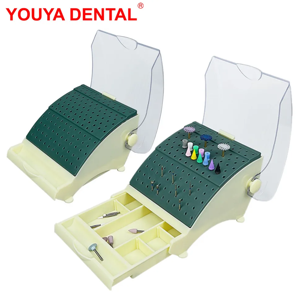 142 dierky Dental Bur Box Sterilization BUR Držiteľ Blok dezinfekcie skladovacie puzdro Organizátor zubný lekár burový kontajner zubný nástroj