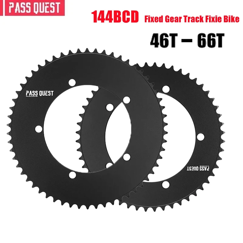 144BCD Fixte Gear Fixie Rovekový kruhový bicykel Ring Track 46T-66T Zub