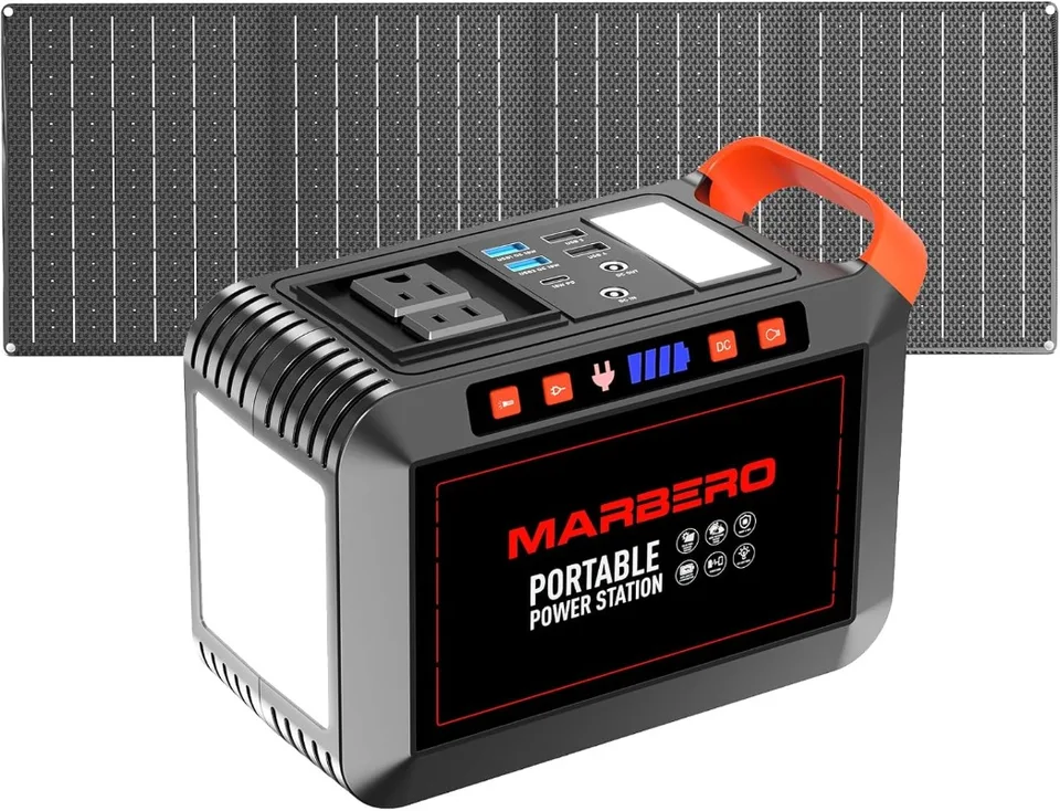 148Wh Solar Generator so solárnym panelom Zahrnutá prenosná elektráreň 200W s skladateľným solárnym panelom 40W